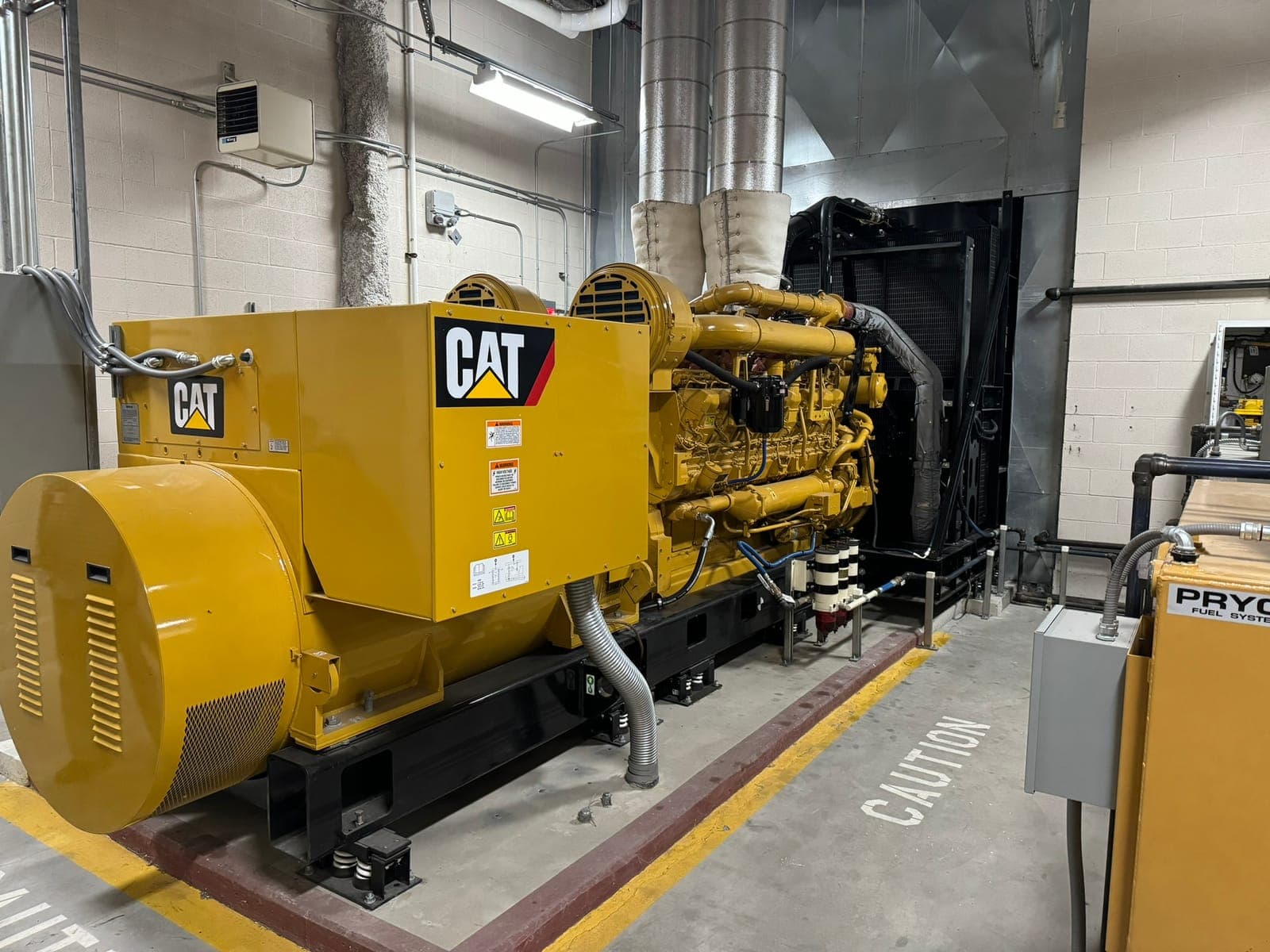 A standby diesel generator in a facility power system designed by PowerSafe